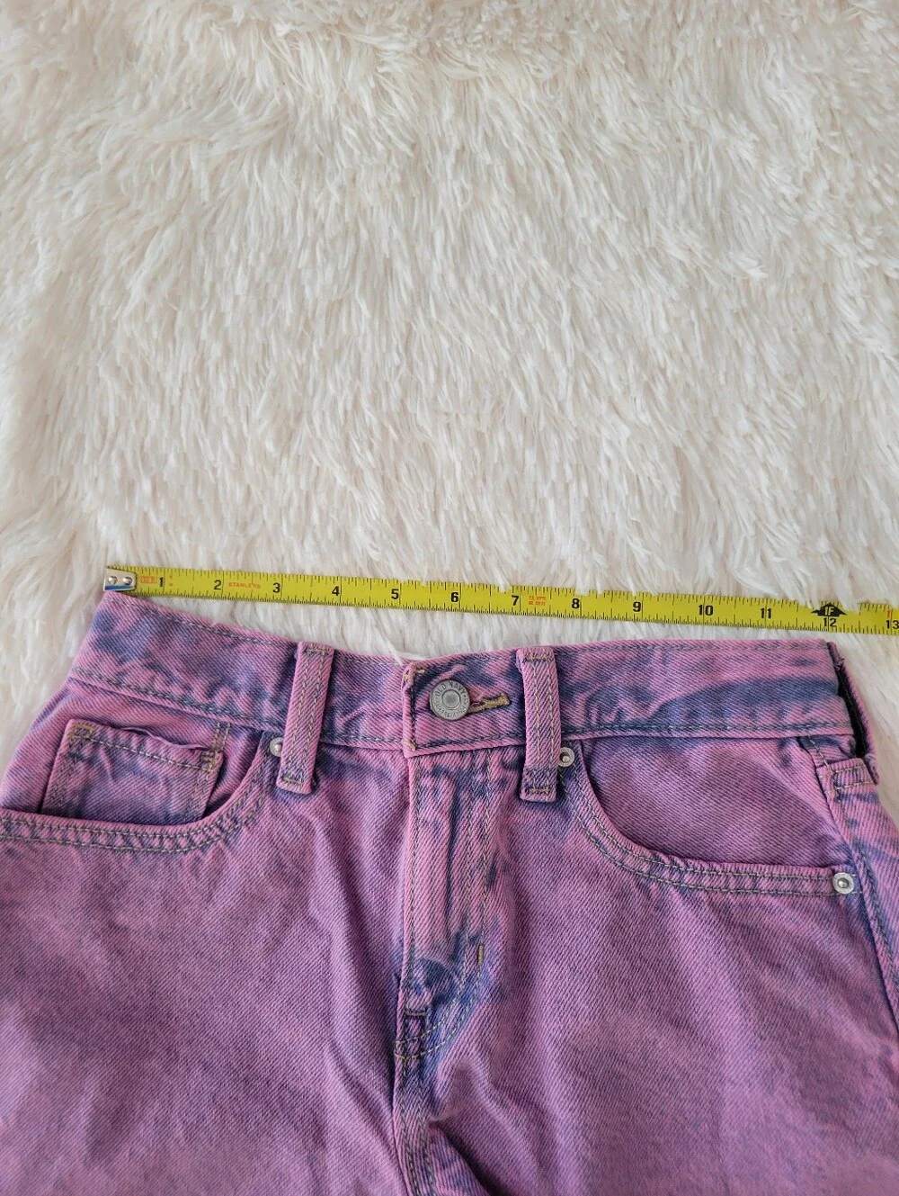 Old Navy Bundle Of 3 Pairs Denim Shorts Blue, Pink, White Girls Size 12